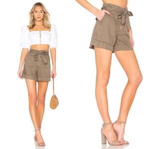 Joie High Waist Brown Tie Shorts